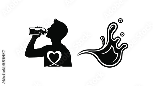 Four people sitting and using phones dark outline silhouette