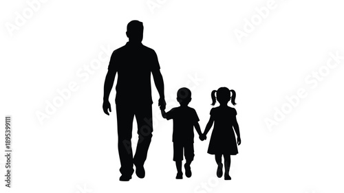 A boy giving a flower to a girl near a house silhouette