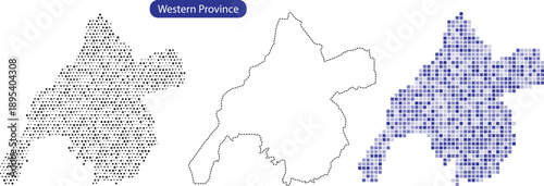 Vector pixelated map illustration