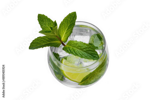 Refreshing mojito cocktail with mint and lime