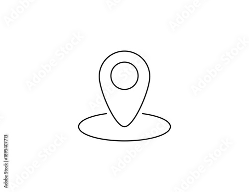 Canvas Print Minimalist GPS Location Pin Map Marker Vector Illustration