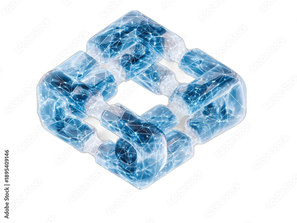 Fototapeta premium blockchain icon isolated on a transparent background 