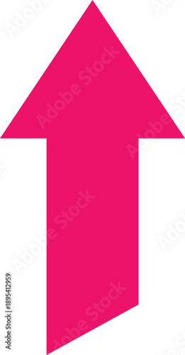 Free Download Bright Pink Arrow Pointing Directly Upwards on a White Background - GFXLoad