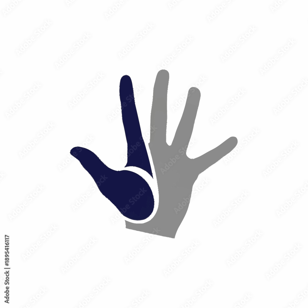 Obraz premium Abstract Hand Symbol Representing Connection and Support.