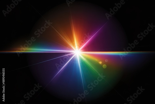 Wallpaper Mural Cinematic light flare effect with sharp radiant burst on dark background for visualeffects Torontodigital.ca