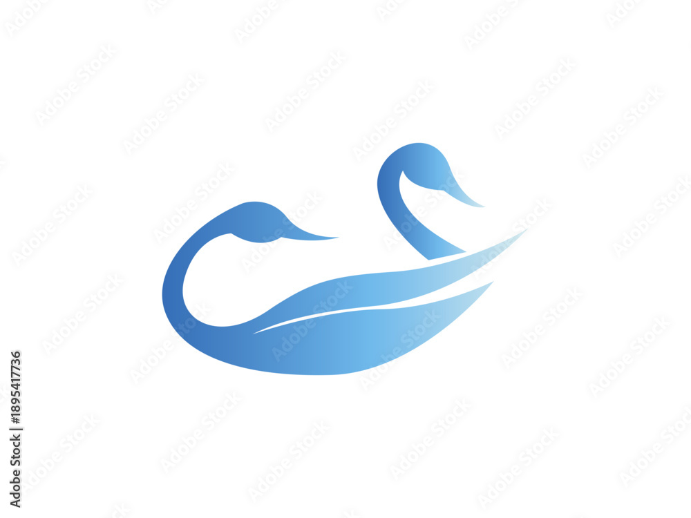 Obraz premium Swan logos collection vector