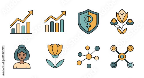 A cheerful cartoon woman with a bun hairstyle, perfect for websites or social media content.