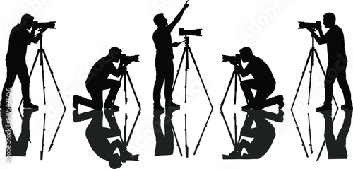 Large set of diverse family silhouettes and people groups standing in rows for community population demographics and social unity concepts