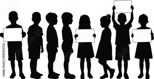 Silhouette of Boy on Swing and Girl Reading Book Under Large Leafy Tree in Park for Childhood Education Summer Leisure Activity