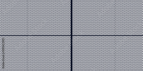Grill mesh pattern with metal texture for speaker and micro hole background or seamless net by black grid and circle grate steel screen.