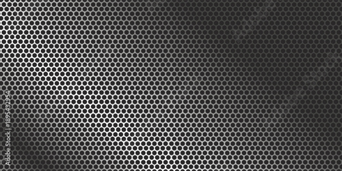 Grill mesh pattern with metal texture for speaker and micro hole background or seamless net by black grid and circle grate steel screen.