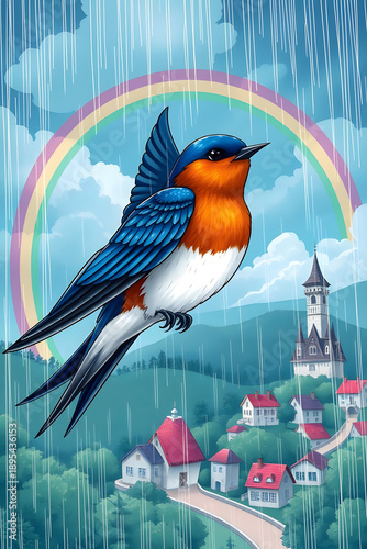 A Swallow’s Flight over a Fairy-Tale City