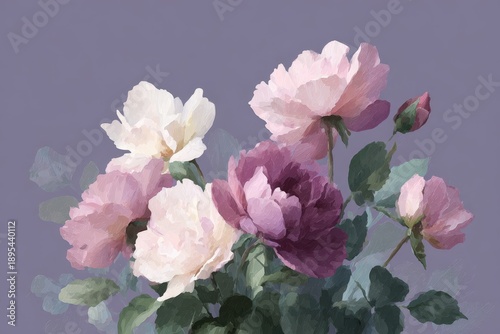 A vase with pink flowers in it