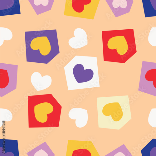 seamless pattern with hearts