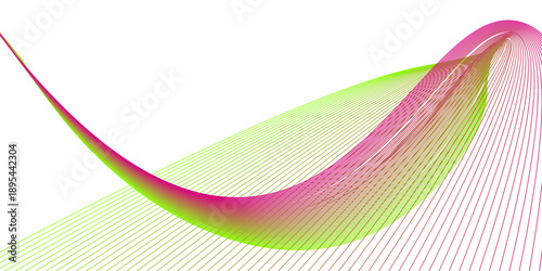 Modern abstract vector background featuring blue and pink wave lines in a creative curve pattern for a light business technology wallpaper or banner design template