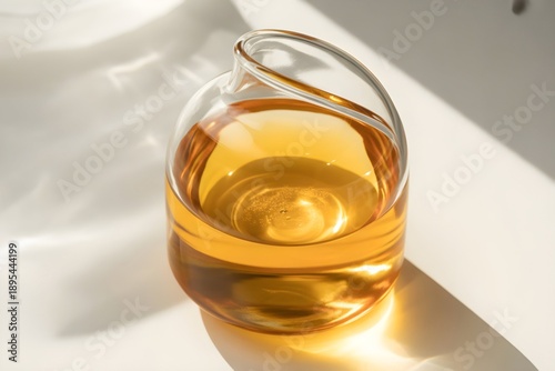 A bowl of natural essential oil for skin care and hair care 