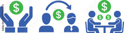 Financial transactions and exchange of money between individuals and businesses