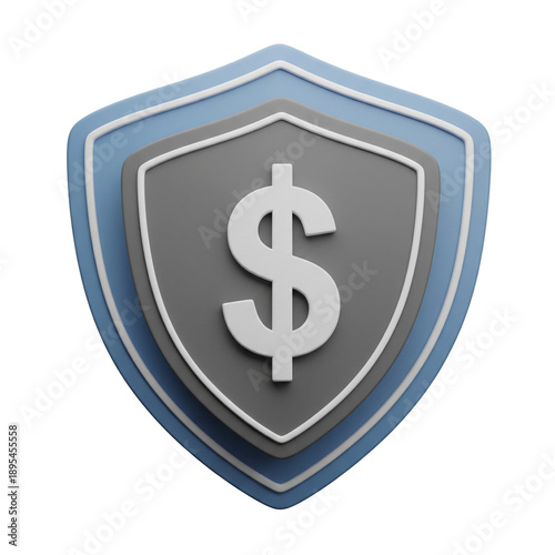 Free Download A gray shield with a dollar sign icon, symbolizing financial security and protection - GFXLoad