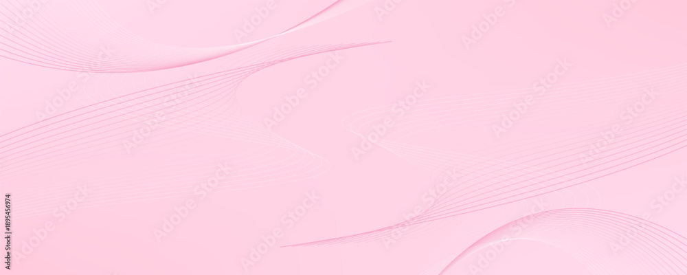 Obraz premium pink lines wave curves with smooth gradient abstract background
