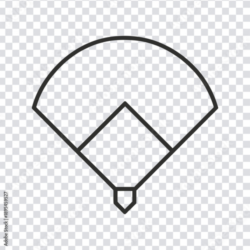 Vector illustration a simple line drawing of a hot air balloon icon