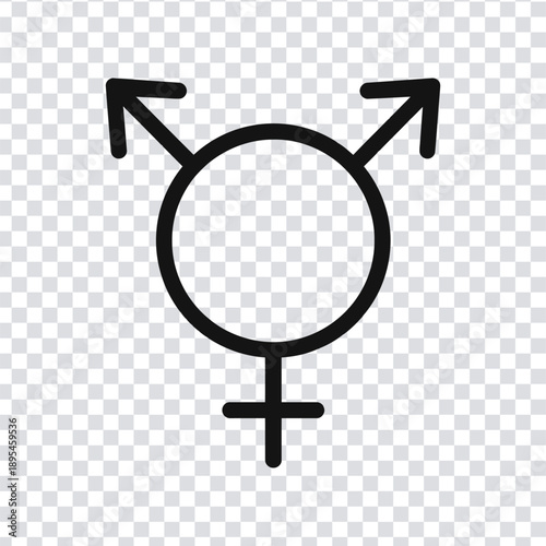 Vector illustration venus symbol with male and female signs combined in a single icon