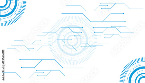 Digital technology futuristic internet network speed connection white background.	