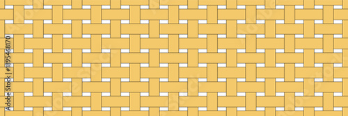Seamless rattan weave pattern. Natural woven texture. Basket weave pattern background