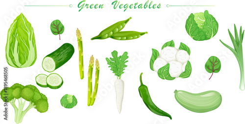 3D Green Vegetables Realistic Fresh Produce Illustrations for Healthy Nutrition, Organic Food Branding and Culinary Design