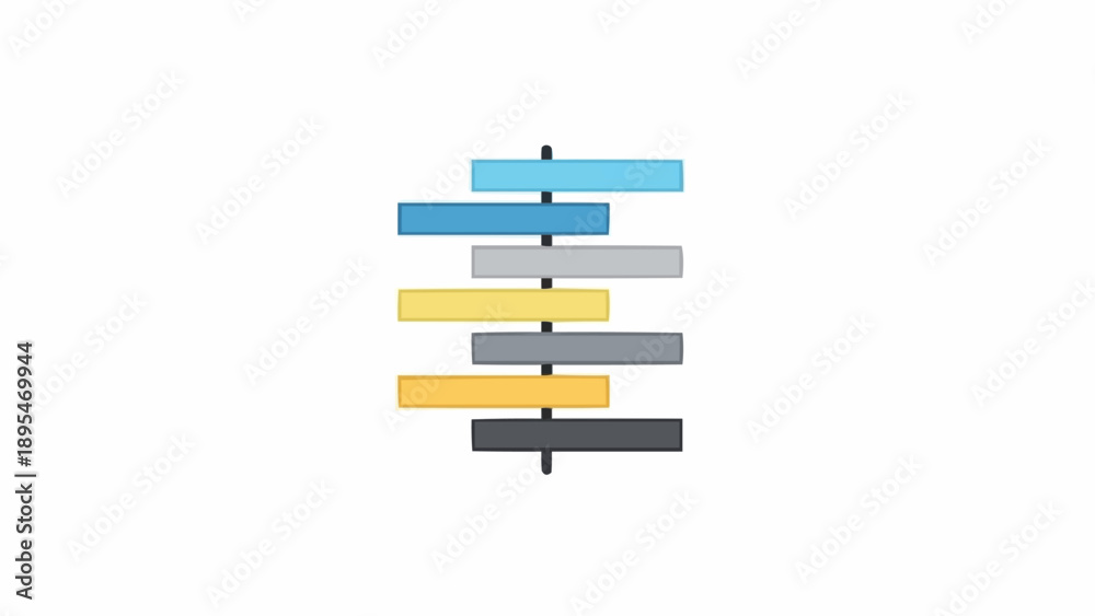 Fototapeta premium Colorful horizontal bars stacked together.