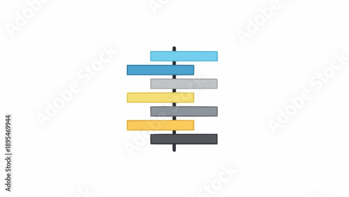 Colorful horizontal bars stacked together.