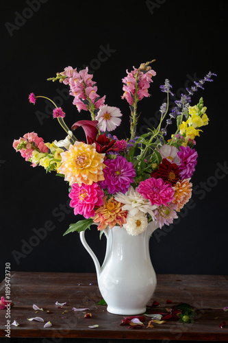 bouquet of flowers in vase
