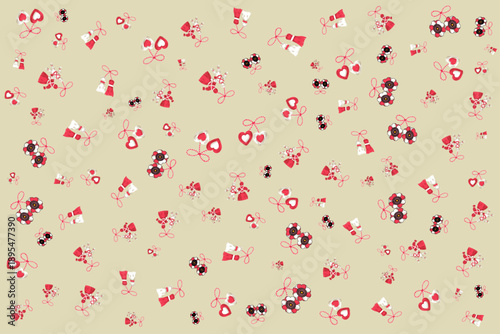 Premium background of Baba Marta festivities in Bulgaria