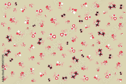 Premium background of Baba Marta festivities in Bulgaria