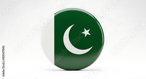 Round Sphere Displaying the Pakistani Flag with Crescent and Star in Green and White Emblem Free Download Round Sphere Displaying the Pakistani Flag with Crescent and Star in Green and White Emblem - GFXLoad