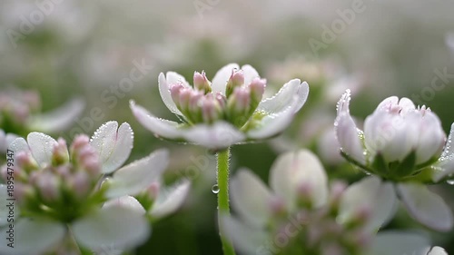 Abstract Macro of Flower Heads: Soft-Focus Blossom Tapestry