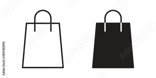 Bag icon for an app or web design interface vector