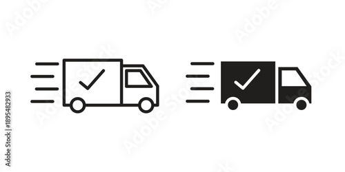 Delivery icon for an app or web design interface vector