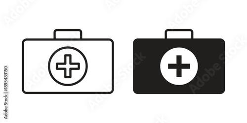 Doctor bag icon for an app or web design interface vector