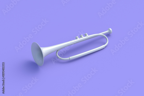 Fotografía Trumpet on violet background