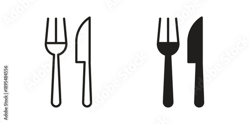 Fork and Knife icon for an app or web design interface vector