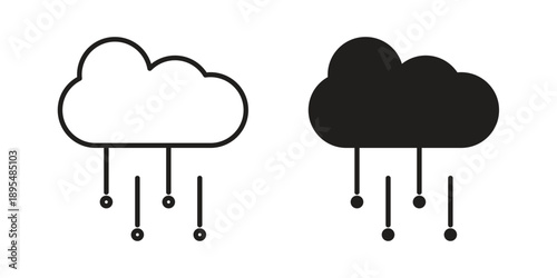 Hail icon for an app or web design interface vector