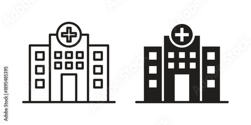 Hospital icon for an app or web design interface vector