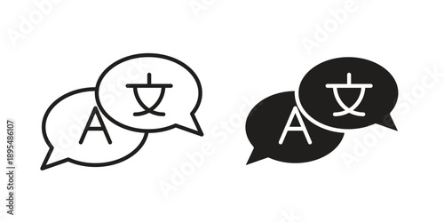 Language icon for an app or web design interface vector