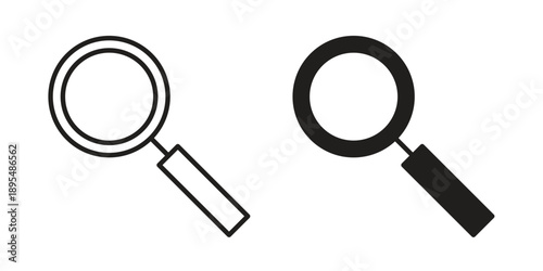 Loupe icon for an app or web design interface vector