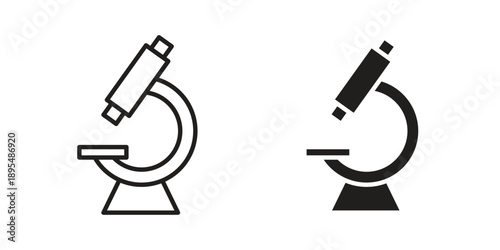 Microscope icon for an app or web design interface vector