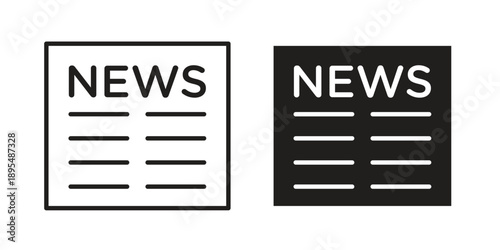 News icon for an app or web design interface vector