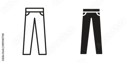 Pants icon for an app or web design interface vector