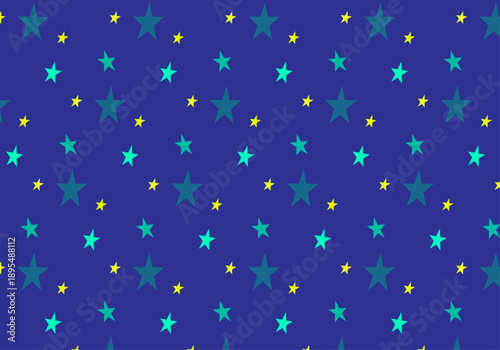 Midnight Galaxy Celebration with Teal & Golden Stars