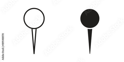 Pin icon for an app or web design interface vector
