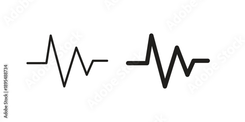 Pulse icon for an app or web design interface vector